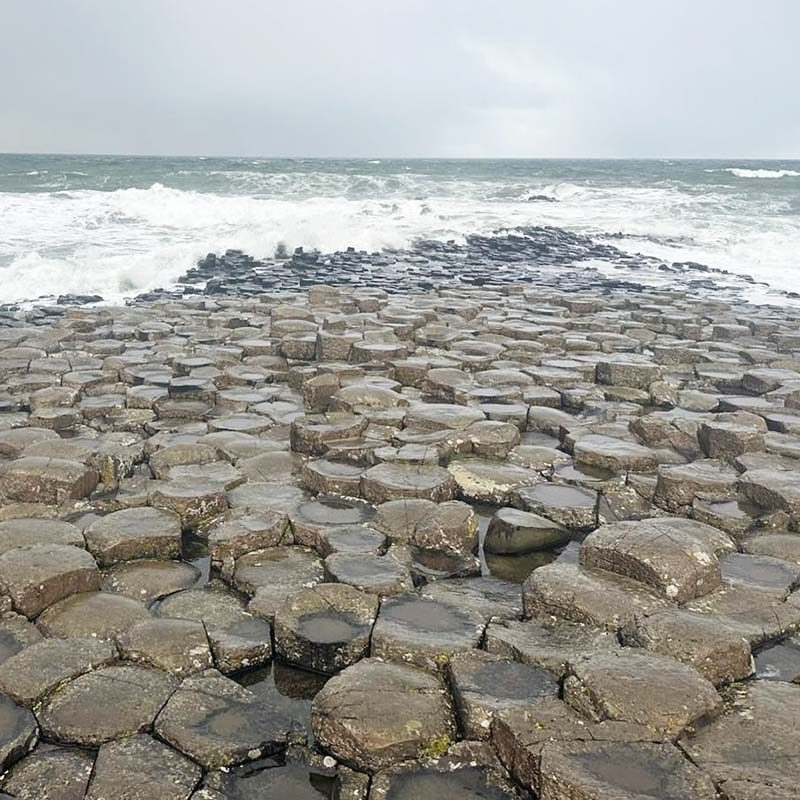 Giant's Causeway at Irish Sea